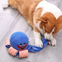 1 件装宠物玩具章鱼形状慢速喂食器拼图嗅探垫咀嚼玩具 - 藍色 - 查看 1