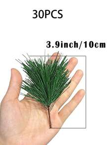 20PCS/30PCS 10CM/3.9 inch Mini DIY Artificial Pine Needle - Green - View 3