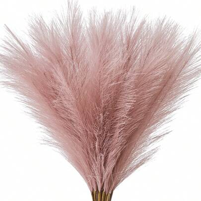 10/20/50pcs Faux Pampas Grass Artificial Reeds Large Tall Fluffy Artificial Fake Flower Bulrush Reed Grass Artificial Plants Boho Decor For Wedding Party Decoration, Home Living Room Bedroom Decor, Vase Arrangement, DIY Photoshoot Props Gifts Birthday Graduation,Fall Decor,Autumn