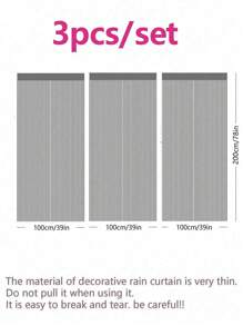 3包2*1公尺主題派對裝飾雨絲綢幕布、氣球、穗帶生日慶祝背景裝飾