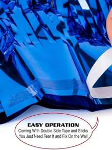 3包2*1公尺主題派對裝飾雨絲綢幕布、氣球、穗帶生日慶祝背景裝飾