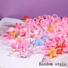 24 Uds. Anillos De Dibujos Animados Para Niños, Estilo Aleatorio, Juguete De Joyería De Resina Con Estampado De Princesa, Juego De Regalo Hecho A Mano Para Niñas - Multicolor - Ver 1