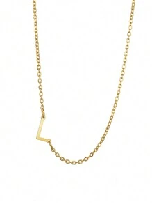 1 件女士不銹鋼首字母項鍊 A-z 大寫字母吊墜生日禮物 - 信件系列 - 查看 27