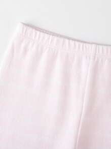 Annil Tween Girl Xuân Thu Cổ Điển Sọc Cotton Thân Thiện Với Da Quần Áo Ở Nhà Bộ Đồ Ngủ Bộ 2 Màu Hồng - Hồng - Xem 6