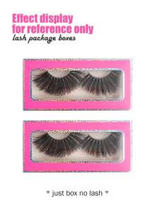 20 Pcs empty eyelash packaging boxes, pink rectangular eyelash packaging boxes - Pink - View 4