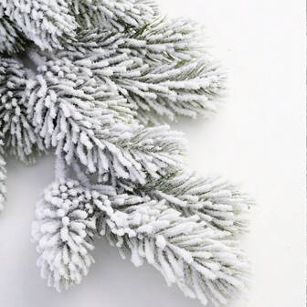 20 件 8 厘米人造植绒松针树枝假树枝 DIY 树叶适用于圣诞花环配件派对节日装饰，圣诞节