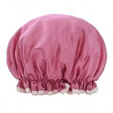 1 件裝雙層防水女式浴帽,可愛家用頭髮乾燥和護理浴帽