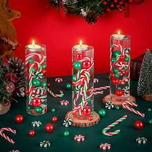 18 件圣诞节拐杖糖套装用于圣诞树装饰，拐杖糖吊坠用于场景布置最佳礼物 - 彩色 - 查看 8