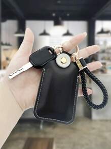 Universal Remote Key Protector Leopard Print Key Case For Car Keys Of Buick Audi  BMW Fiat - Black - View 4