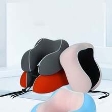 1個汽車靠枕u型枕頭 - 灰色 - 查看 4