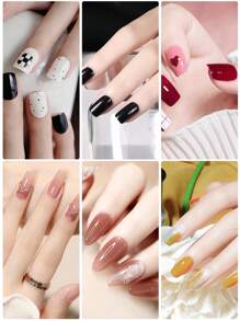 MISS CHEERING 6 Piece Nail Lacquer Set - Premium Manicure Tools, Vibrant Nail Polishes, Professional Gel Manicure, Home Gel Manicure Set, Complete Manicure Set, Includes Phototherapy Gel, Nail Polish Long Lasting Nail Glue - White - View 6