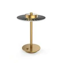 Lámpara De Lujo Para Escritorio Con Control Táctil Y Atenuador Para Oficina, Dormitorio - Patrón De Rayas - Dorado - Ver 1