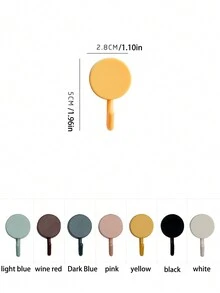 10pcs Macaron Color Mini Hook For Kitchen And Bedroom, Adhesive Round Hook Without Drilling - Multicolor - View 2