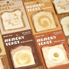 Toast Pattern Sticky Notes - Multicolor - View 2