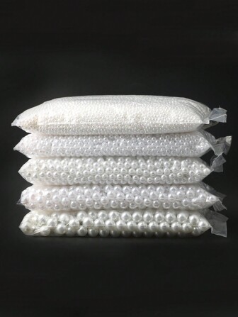 1pack 30-2000pcs Faux Pearl White ABS Loose Spacer Beads DIY Jewelry Accessory 4/6/8/10/12mm