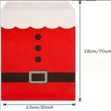 25入組聖誕節禮品袋,聖誕節紙質禮品袋,帶繩口糖果袋,裝食物曲奇餅乾的禮品袋,適用生日派對小吃包裝,婚禮禮物,派對紀念品