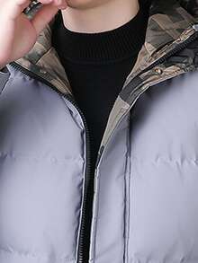 1pc Men's Outdoor Sports Leisure Thickened Coat - Blue - View 4