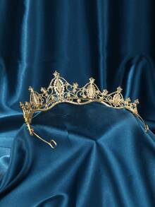 女用皇冠頭飾配有閃閃發光的水鑽和水晶 女孩頭飾 舒適適合所有頭型 女式頭飾 公主生日派對 婚禮和舞會 - 綠色 - 查看 3