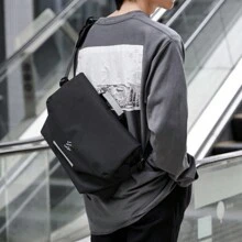 Mưa Ô dù Lưu trữ Nam Vải Oxford Túi đeo chéo Với Dung lượng lớn , Không thấm nước , Bền chặt , Dây đeo at Đáy Đến Treo Giá ba chân , 16-Inch Túi máy tính xách tay - màu đen - Xem 8