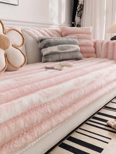 1pc Autumn And Winter Plush Sofa Cushions, Warm And Thick, Modern Simple Sofa Cushions, Universal Anti-slip Fabric Sofa Cover For All Seasons, Machine Washable, Dust-proof And Stain-resistant, Printing Does Not Fade And Does Not Shed, Suitable For L-shaped And 1234-seater Sofas