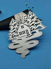 金屬手工剪貼刀模板製作diy剪貼簿卡片,森林屋飾,適合作為禮物、生日、感恩節卡片