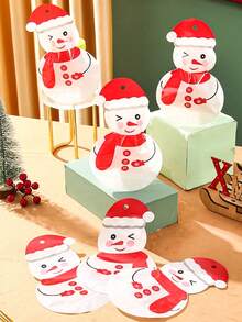 6 件裝聖誕裝飾包裝袋,自黏糖果袋,禮品袋,聖誕塑膠袋