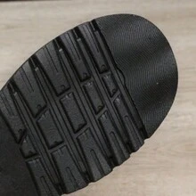 女性黑色復古雨傘織物&PU皮革英倫風情摩托車靴子,秋天2023新款厚底短靴 - 黑色 - 查看 7