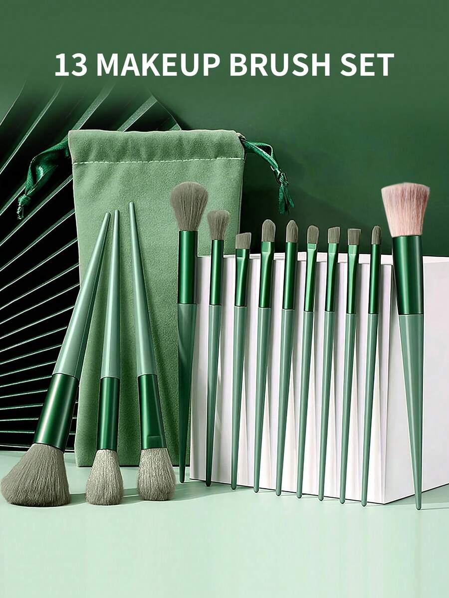 Bộ 13 cọ trang điểm mắt siêu mềm đa năng kèm túi đựng - Bao gồm cọ tán, cọ bắt sáng, cọ má hồng, cọ tạo khối, cọ che khuyết điểm, cọ phấn mắt, cọ phấn mũi, cọ môi, cọ lông mày, cọ kẻ mắt, cọ tạo khối xiên, cọ nền, cọ phấn mắt - Tất cả trong một bộ, Bộ cọ, Bộ cọ trang điểm, Bộ cọ trang điểm, Bộ trang điểm hoàn chỉnh, Bộ cọ trang điểm, Bộ cọ trang điểm, Bộ quà tặng trang điểm - Nhiều màu - Xem 1