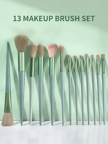 Bộ 13 cọ trang điểm mắt siêu mềm đa năng kèm túi đựng - Bao gồm cọ tán, cọ bắt sáng, cọ má hồng, cọ tạo khối, cọ che khuyết điểm, cọ phấn mắt, cọ phấn mũi, cọ môi, cọ lông mày, cọ kẻ mắt, cọ tạo khối xiên, cọ nền, cọ phấn mắt - Tất cả trong một bộ, Bộ cọ, Bộ cọ trang điểm, Bộ cọ trang điểm, Bộ trang điểm hoàn chỉnh, Bộ cọ trang điểm, Bộ cọ trang điểm, Bộ quà tặng trang điểm - Nhiều màu - Xem 6