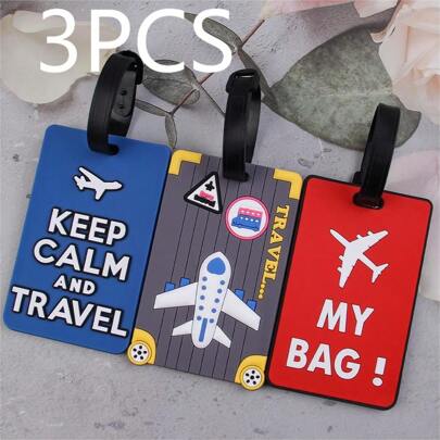 3pcs Spot Multi-Color Luggage Tags, New Year Gift Boarding Pass, Airplane Suitcase Tags, Luggage Accessories Travel Essentials For Travel Backpack Travel Bag Luggage Suitcase Travel Gear Back To School Bag For School School Accessories School Stuff