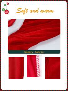 1 件聖誕斗篷紅色連帽斗篷,適合角色扮演表演成人服裝,適合聖誕老人家庭,適合男孩女孩成人