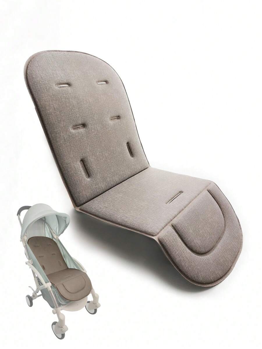 1 件裝嬰兒車坐墊,透氣,輕便,可折疊,雙面,易於清潔,適合大多數嬰兒車,高腳椅,嬰兒床,四季皆宜,灰色