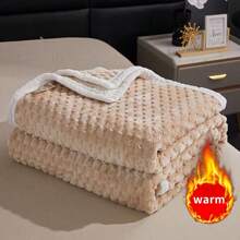 單絲絨毯子 - 卡其色 - 查看 1