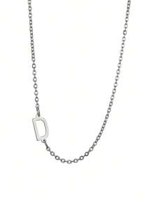 1 件女士不銹鋼首字母項鍊 A-z 大寫字母吊墜生日禮物 - 信件系列 - 查看 46