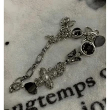 1只中式底蘊龐克風合金項鏈,優美蝴蝶吊墜,適合日常穿著 - 項鍊 - 查看 2