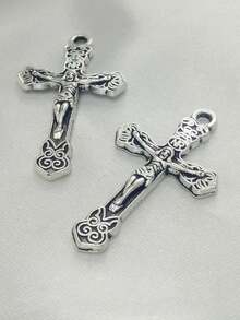 2 件/套鋅合金吊墜適用於鑰匙圈、耳環、項鍊、服裝、包包、書籤裝飾配件