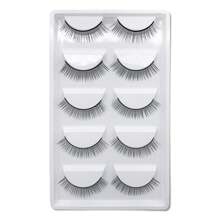 Mollie Lipper 5pairs/Box Practice False Eyelashes Set For Eyelash Extension Training And Personal Practice Strip Lashes, Lashes, Eyelashes, Fake Lashes - Natural Lashes - View 2