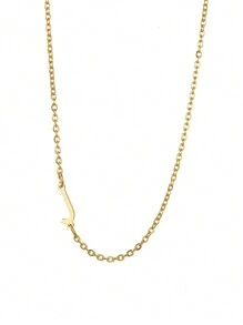 1 件女士不銹鋼首字母項鍊 A-z 大寫字母吊墜生日禮物 - 信件系列 - 查看 48