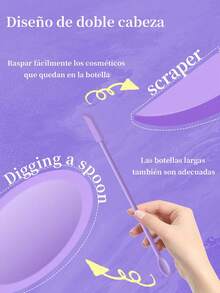 Mini Juego de Espátulas de Silicona, Pequeña Espátula de Maquillaje, Delgada Espátula Abrebotellas, Cocina, Botellas de Comida, Productos de Belleza, Cosméticos - Morado - Ver 7