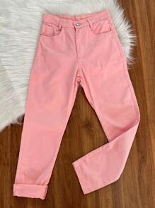 Women Jeans - Pink - View 1