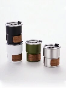 戶外防燙露營杯,304不鏽鋼,攜帶方便的耐熱咖啡杯,特別設計用於露營、旅行、飲用、茶杯和輕量化日常使用 - 軍綠色 - 查看 3