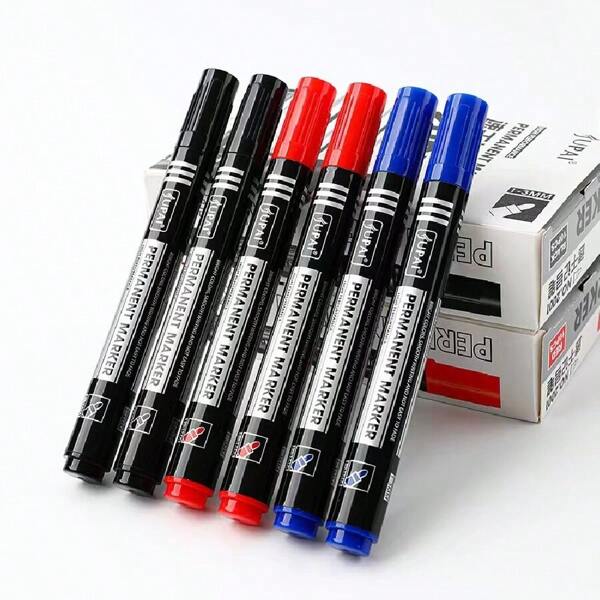 Waterproof Oilbased Markers With Broad Tip For Logistics Tagging