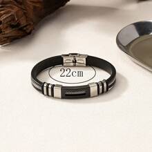 1 件情侶手鍊,韓版復古運動時尚首飾,獨特男士龐克設計