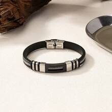 1 件情侶手鍊,韓版復古運動時尚首飾,獨特男士龐克設計