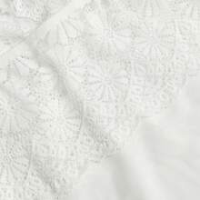 大碼蕾絲背心睡衣連身裙 - 白色 - 查看 5