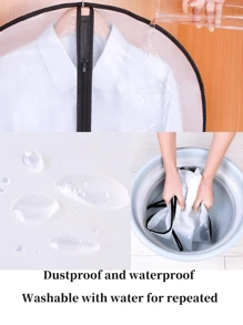 1/5 件（4 种尺寸可选）可折叠衣服收纳罩，带密封拉链，防尘防水衣服收纳袋，适用于西装外套和大衣，衣柜整理器，服装防尘罩，衣柜衣服保护器装饰品节日装饰房间装饰家居装饰卧室装饰卧室，整理器，整理器，家庭收纳，白色 T 恤女士，黑色裤子女士，女士冬装，连衣裙，女士冬装，优雅女装，女士白衬衫，长袖，女士白色连体裤，女士春装，女士春装，春季，春装，极简主义，夏季上衣 - 黑色 - 查看 3