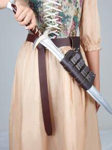 2 件裝女式棕色中世紀文藝復興騎士劍腰帶 - 棕色 - 查看 7