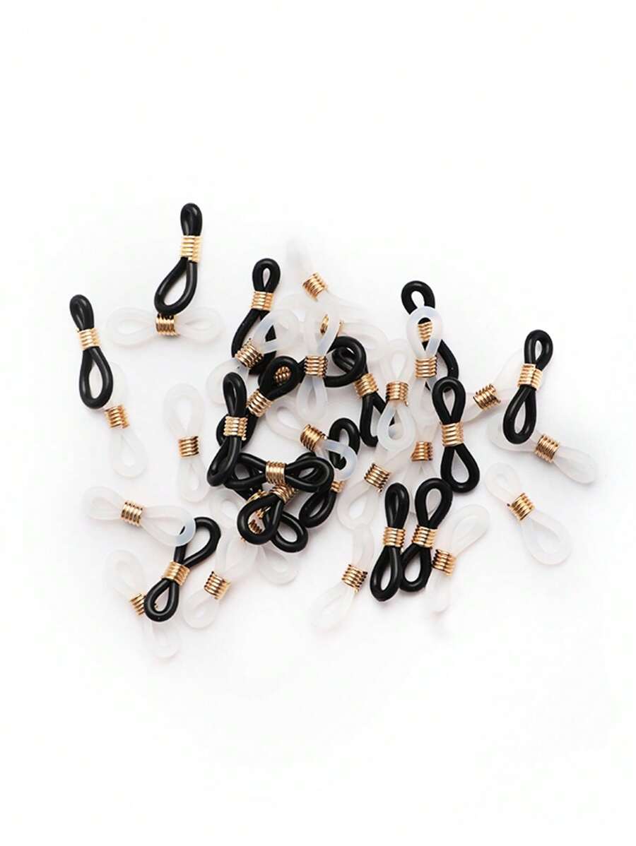 20pcs/pack Eyeglass Chain Rubber Ring Diy Beaded Material - White - View 1