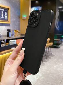 1 pieza Funda de teléfono con cuerda ancha y colgante, compatible con Apple/Samsung/Xiaomi/Oppo/Infinix/Vivo/Realme