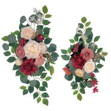 2入組23.62英寸婚禮歡迎花,裝飾花,人造花,婚禮接待及背景裝飾